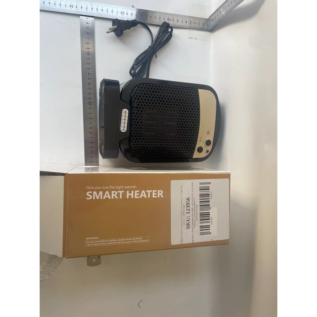 Radiator electric vertical mic Flippy, incalzitor cu 3 trepte de putere , 1800w, negru