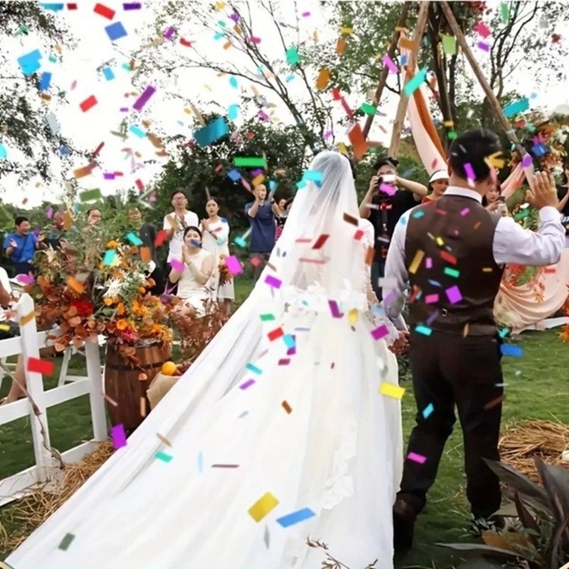 Tub de Confetti, Flippy, Clasic, 60x5 cm, Confetii Asortate din Plastic, Eliberare prin Rasucire, Multicolor