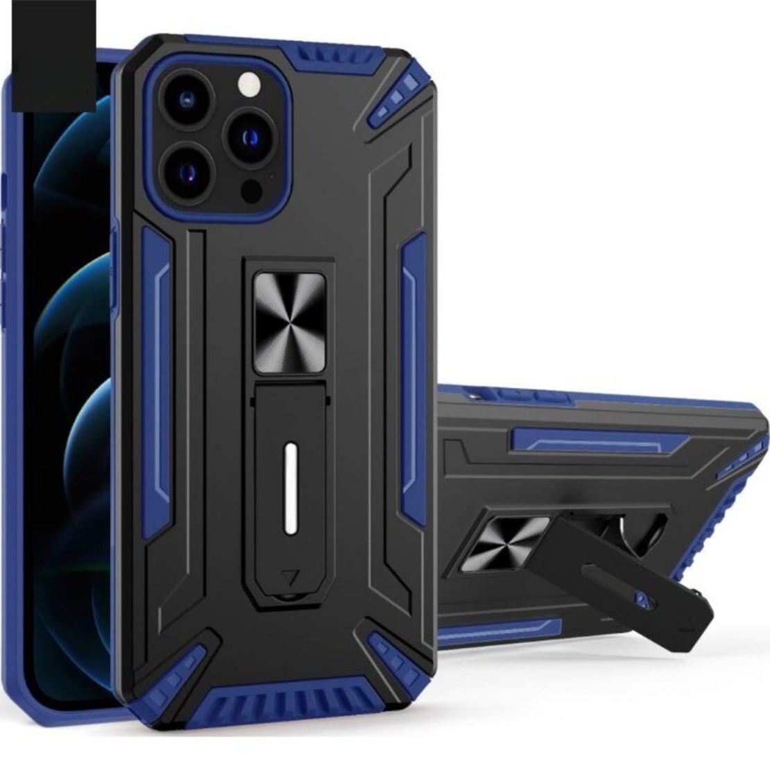 Husa de protectie Flippy pentru Apple iPhone 13 Pro Max Defender Sergeant Brave cu suport,Albastru