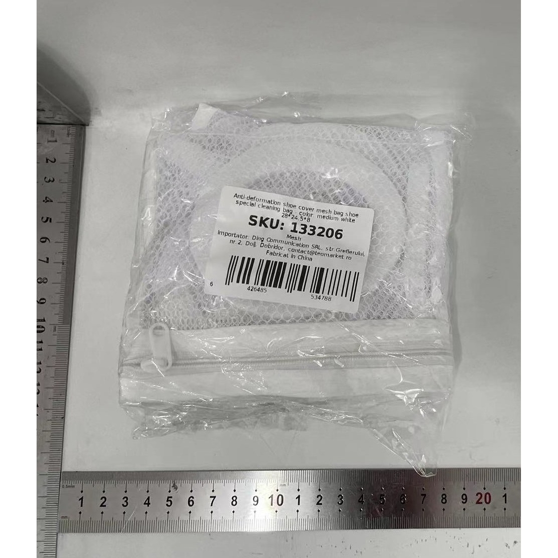Sac pentru Spalare Incaltaminte, Flippy, pentru Masina de Spalat, 28x24.5x8 cm, Alb