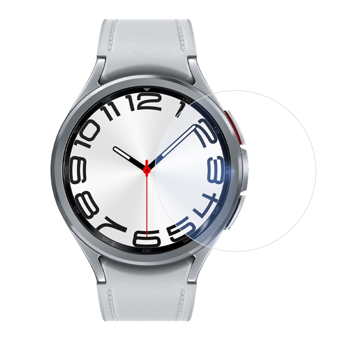 Folie Securizata pentru Samsung Galaxy Watch6 Classic 47mm, Flippy, Sticla de Protectie Compatibila cu Samsung Galaxy Watch6 Classic 47MM, Sticla Securizata 2.5 D, Transparent