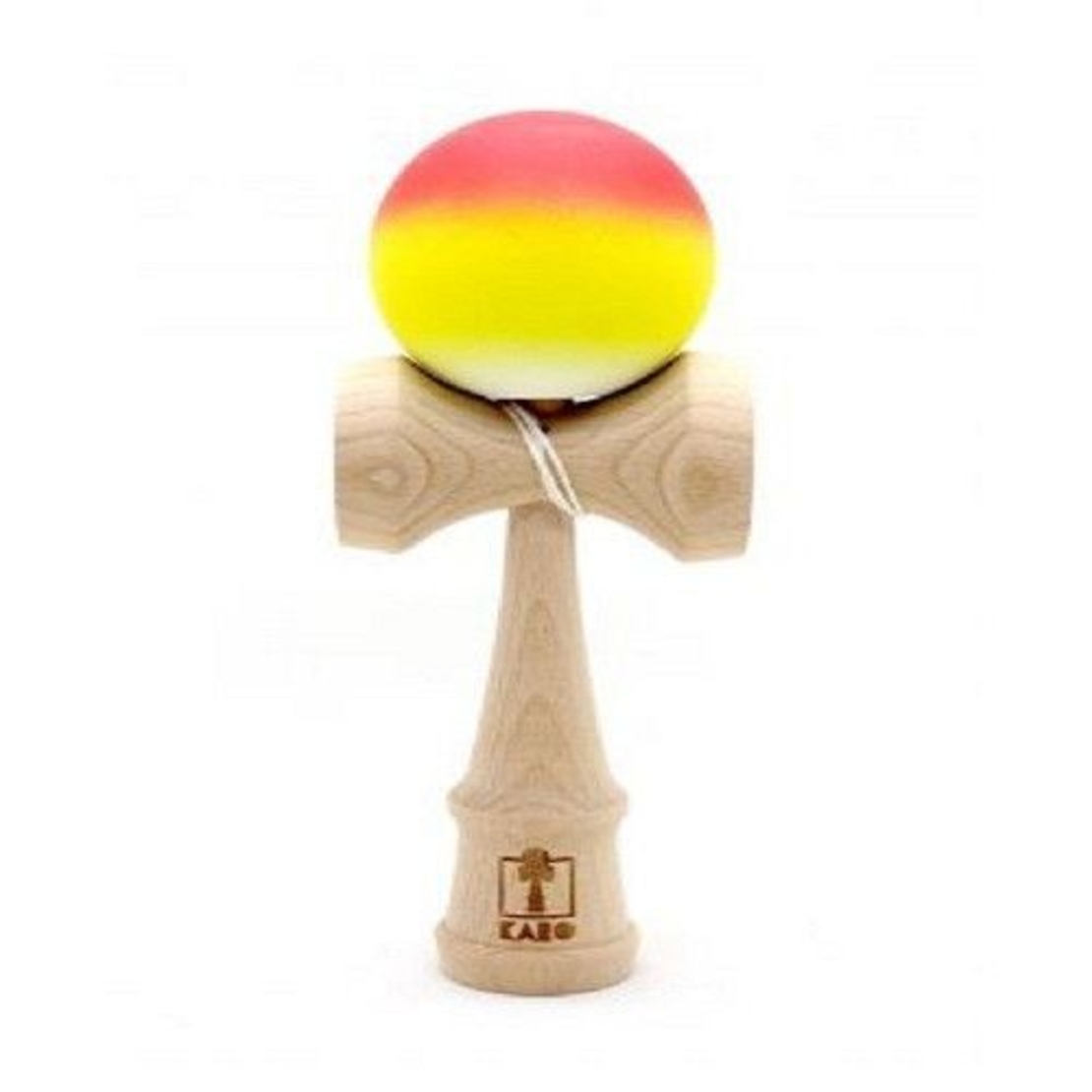 Kendama Karo Grip F3 Cusion Fade Lemn Fag Rosu Galben Alb