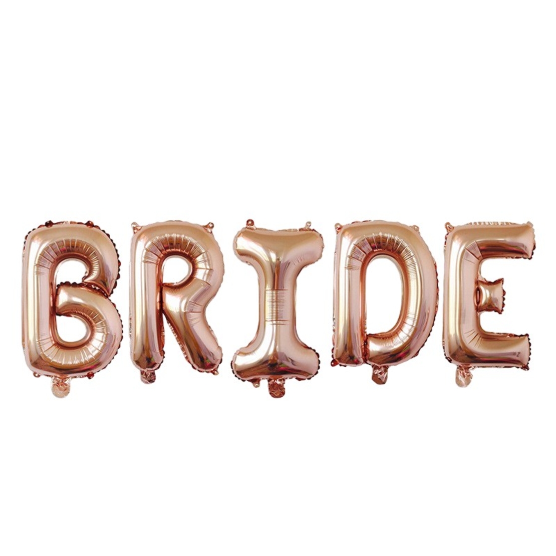 Set Baloane din Folie Metalizata, Flippy, Model Scris Bride, Litere de 40 cm, Tema Iubire, Baloane Party, Ambalaj Individual, Pai Inclus, Umflare cu Aer sau Heliu, Roz