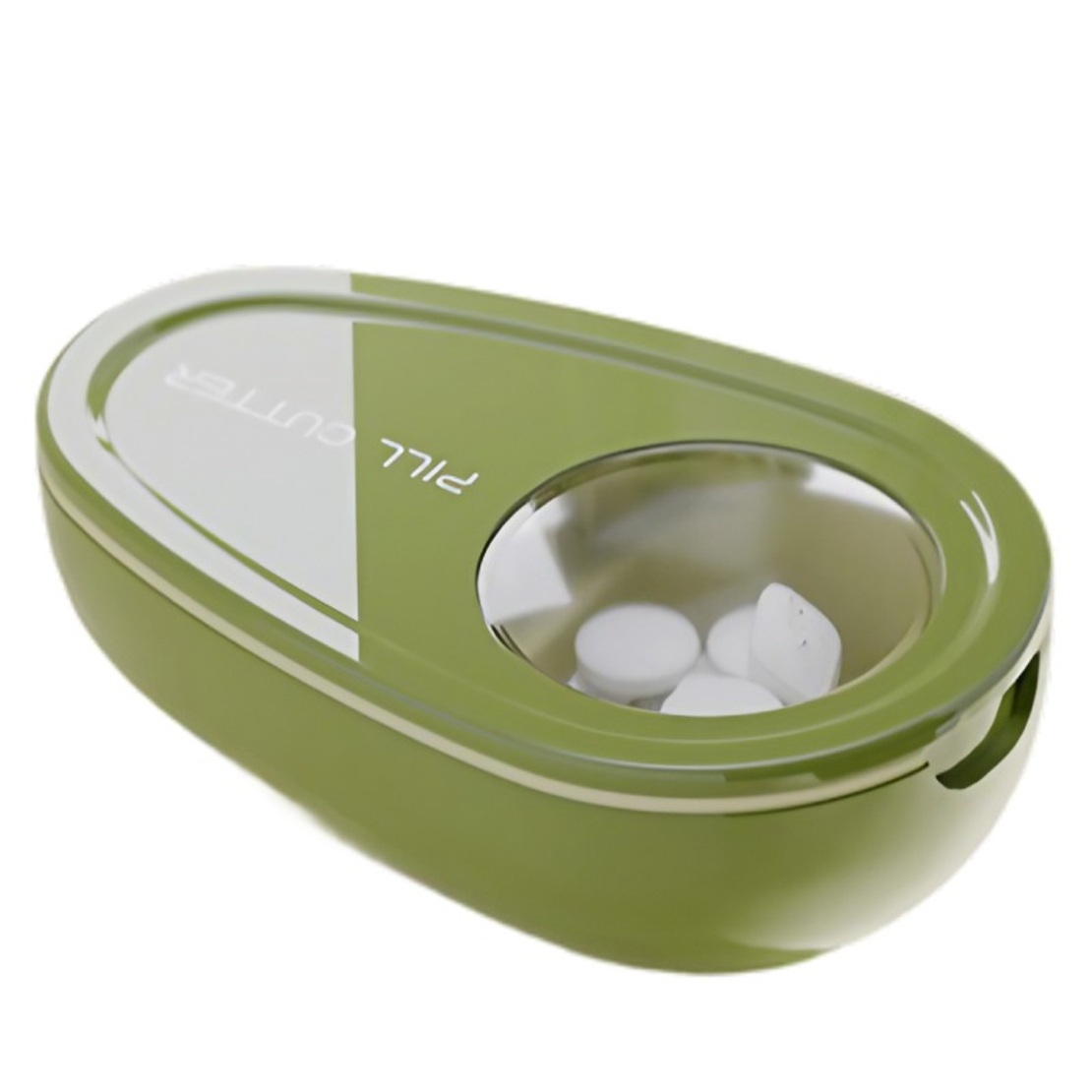 Cutie Taiat Pastile si Depozitare Medicamente, Flippy, Verde, 8x5x2.65 cm, Compacta si Portabila, Ideala Pentru Calatorii