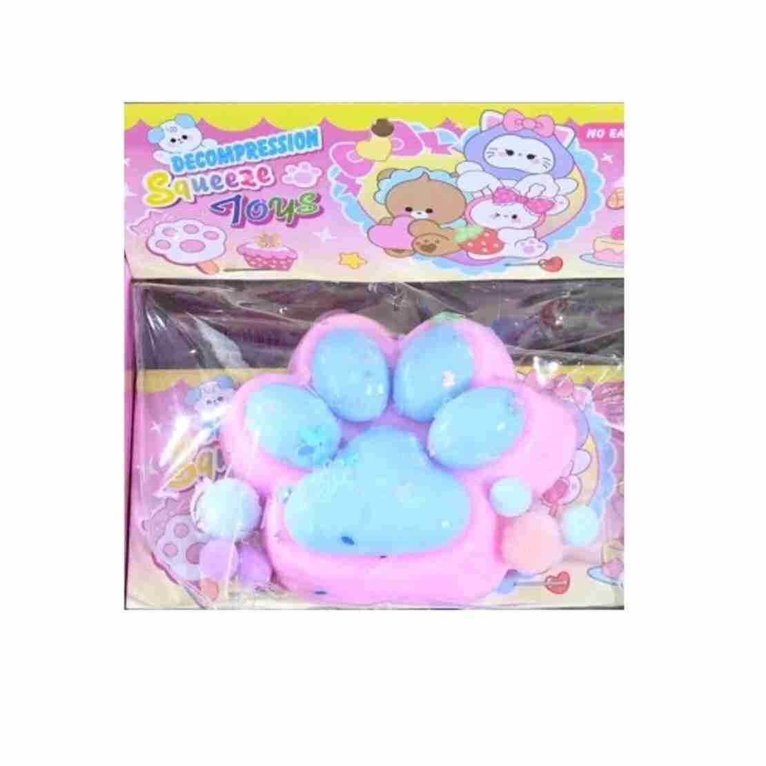 Jucarie Antistres Squishy, Flippy, Labuta de Pisica Squeeze Toys, cu Revenire Lenta, 7.5 cm, Model 270527, Multicolor