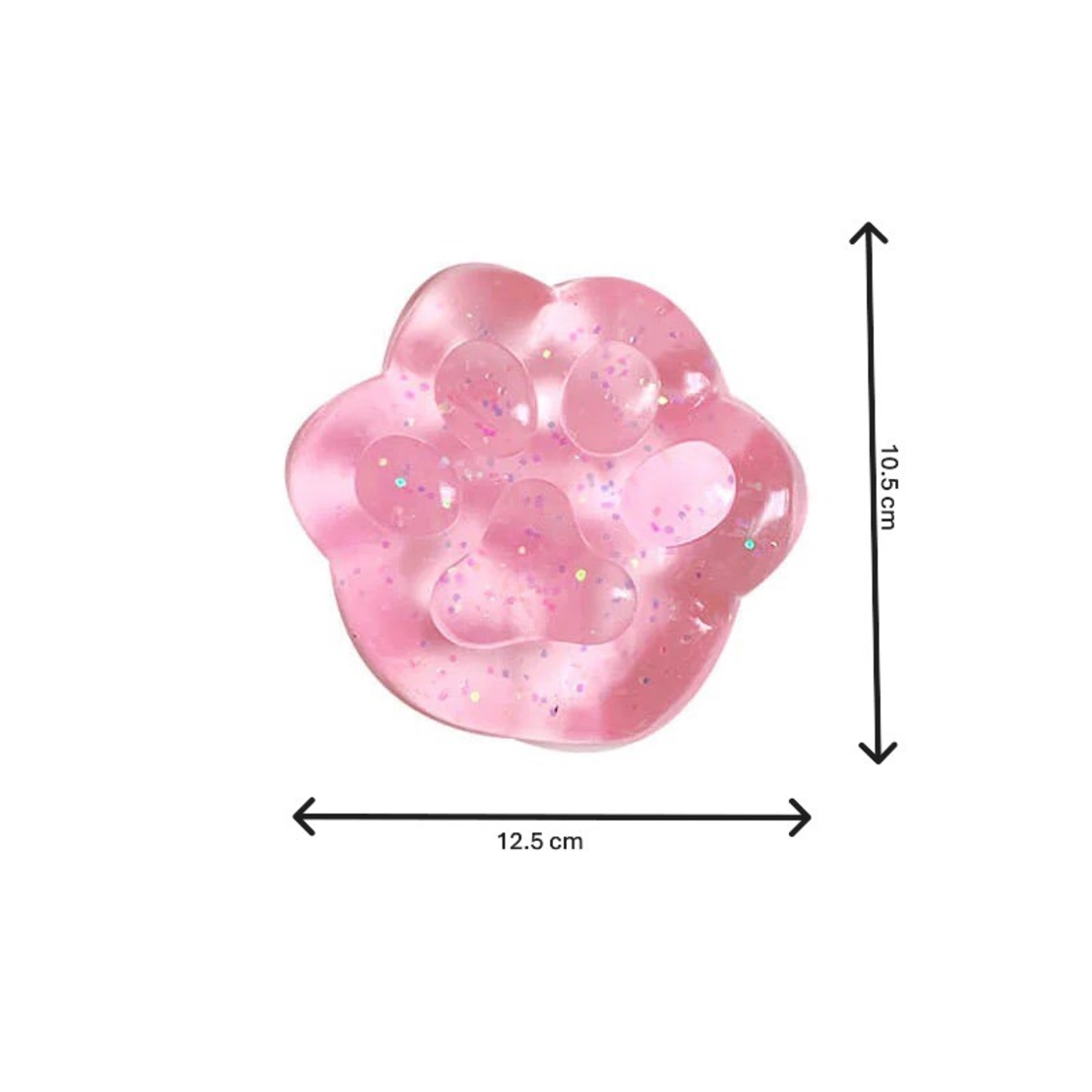 Jucarie Antistres Squishy, Flippy, cu Revenire Lenta, Model Cat Paw, 12.5x10.5 cm, 220g, Squeeze Pinch Family, Ambalaj Transparent, Culori Diferite