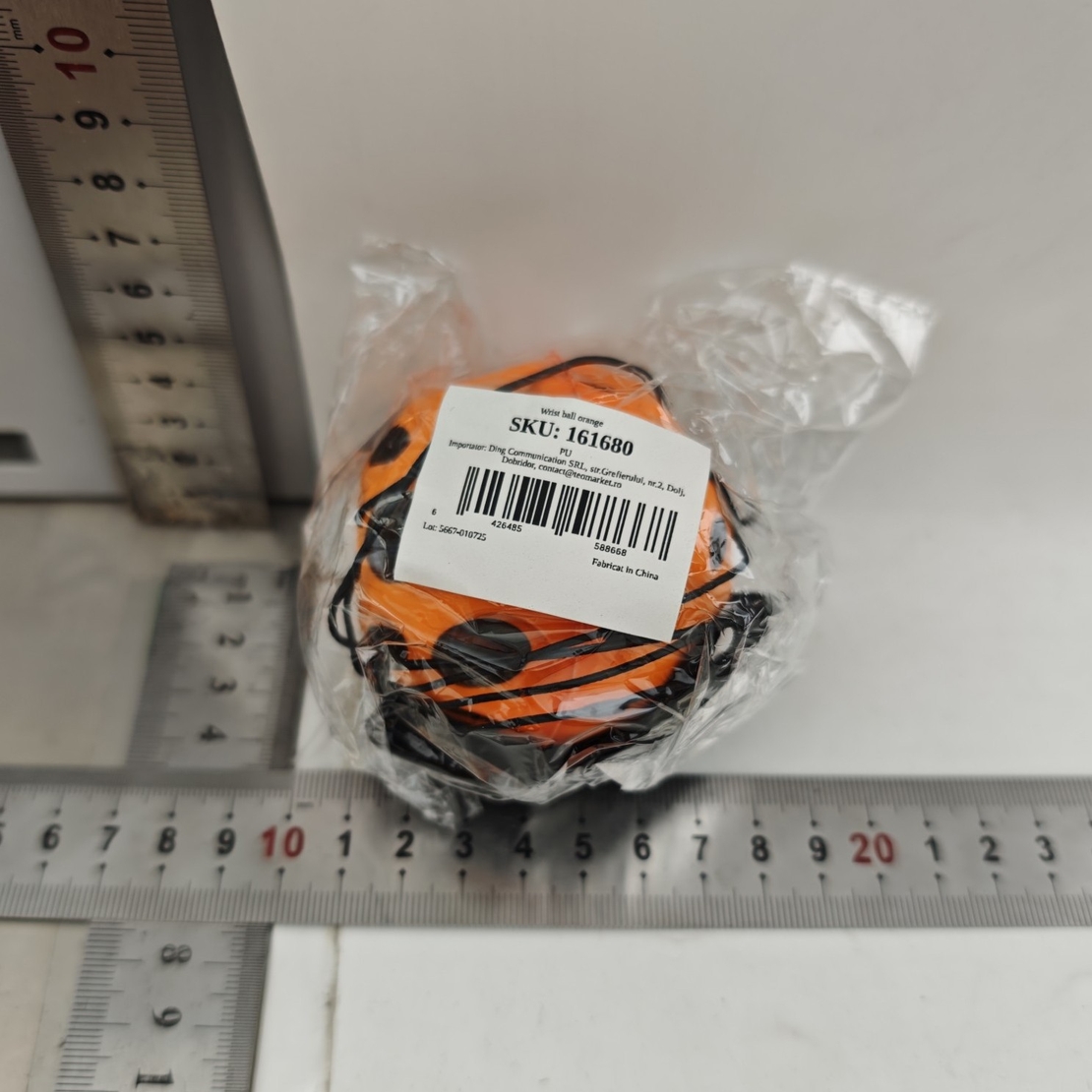 Minge Saltareata Hiperelastica, Flippy, Space Moon Ball foarte Elastica, Antistress pentru Copii, Diametru 66 mm, Portocaliu