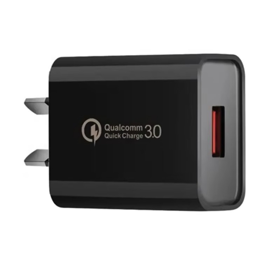 Incarcator Retea Fast Charge 5V3A, Flippy, Capat STANDARD EUROPEAN QC 3.0, 18W, Fara Cablu, Negru