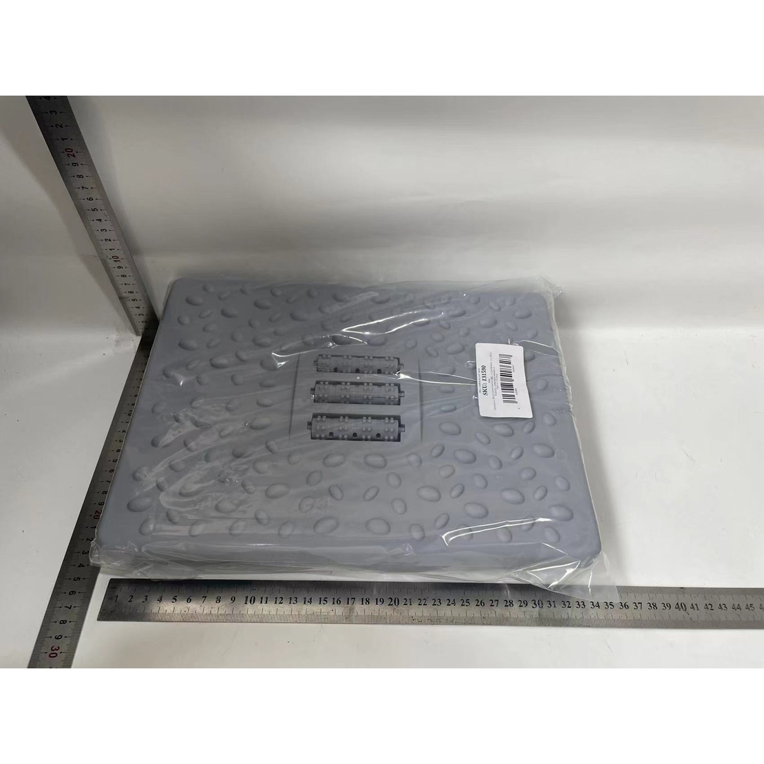 Suport Ergonimic pentru Picioare, Flippy, Plastic, cu Role de Masaj pentru Talpi, pentru Birou, Usor de Transportat, Detasabil, 33.5x24x12 cm, Gri