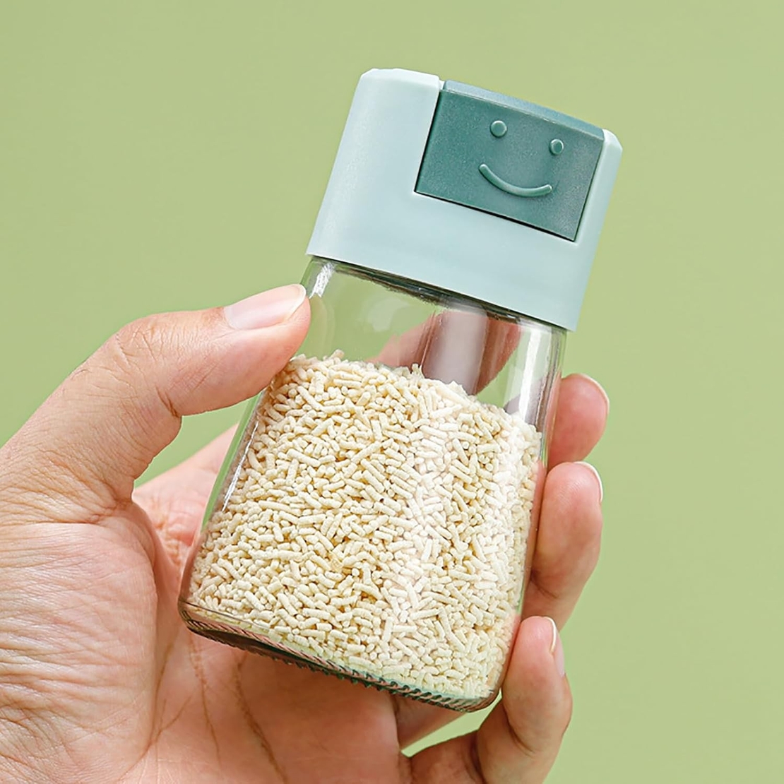 Dozator Condimente, Flippy, din Stilca, 180 ml, Rezistenta la Umidiate, 11.3 x 6.4 cm, Masura 5g, Verde