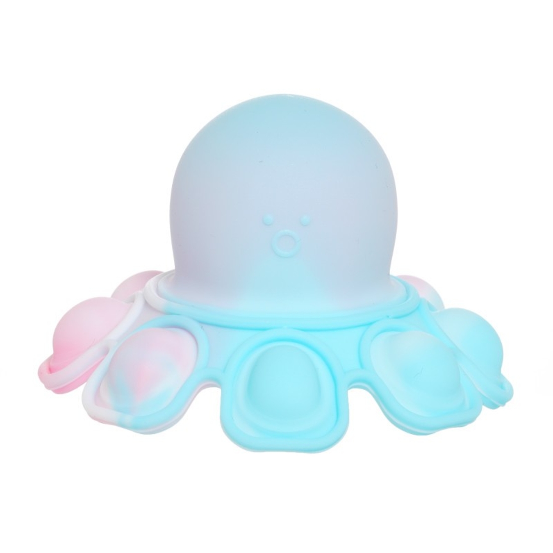 Jucarie Antistres, Flippy, Tip Pop It, Caracatita Reversibila, din Silicon, 20 x 10 cm, Multicolor/Lila