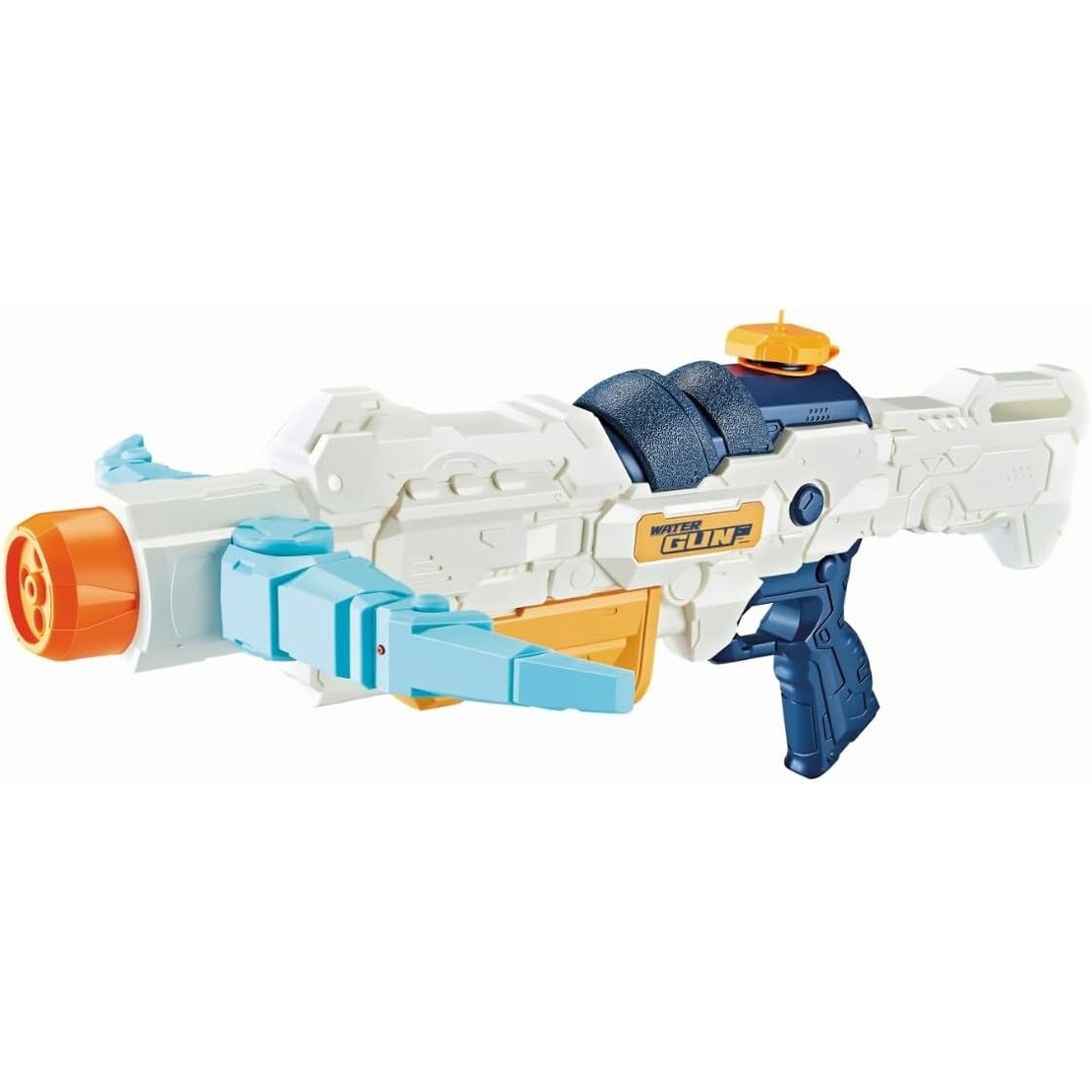 Pistol cu Apa, Flippy, +6 Ani, Rezervor 700 ml, 4 Moduri de Stropire, din Plastic, 56 x 37 x 23 cm, Alb
