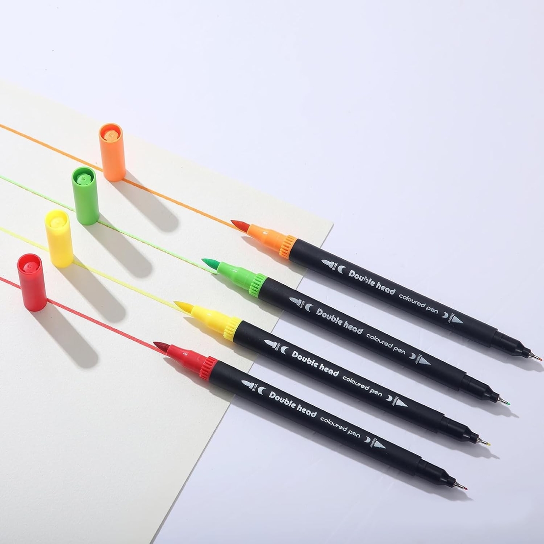 Set Carioci pe Baza de Apa, Flippy, 2 in 1, pentru Pictura, Caligrafie, 100 Culori, Penar Negru, Corp Carioca Negru, 23.5 x 19.5 x 7.5 cm, Multicolor