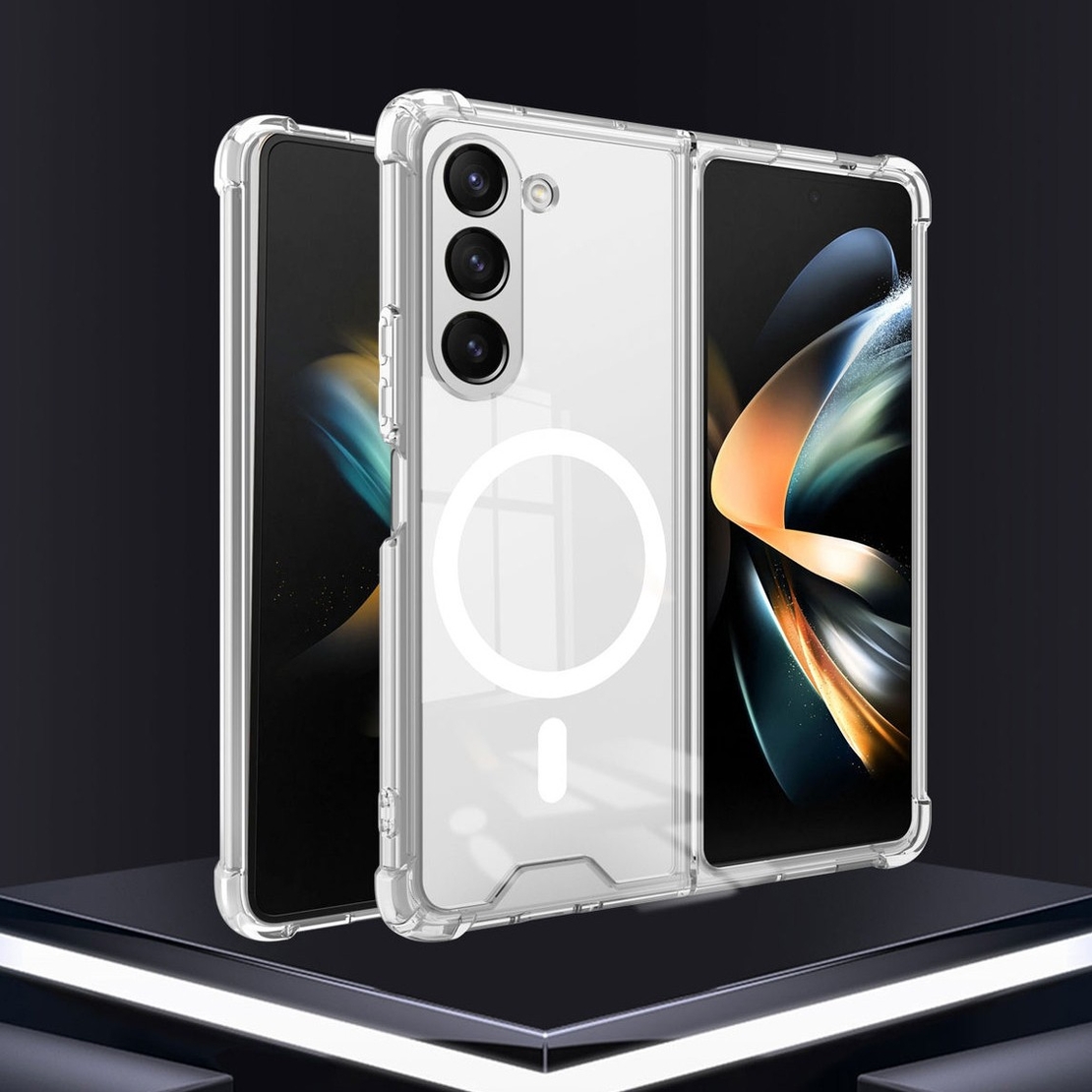 Husa pentru Samsung Galaxy Z FOLD6, Flippy, Husa de Protectie cu Anti-Shock, Tehnologie MagSafe Magnetic, Design Ultra Subtire, Anti alunecare, TPU Acrilic, Transparent