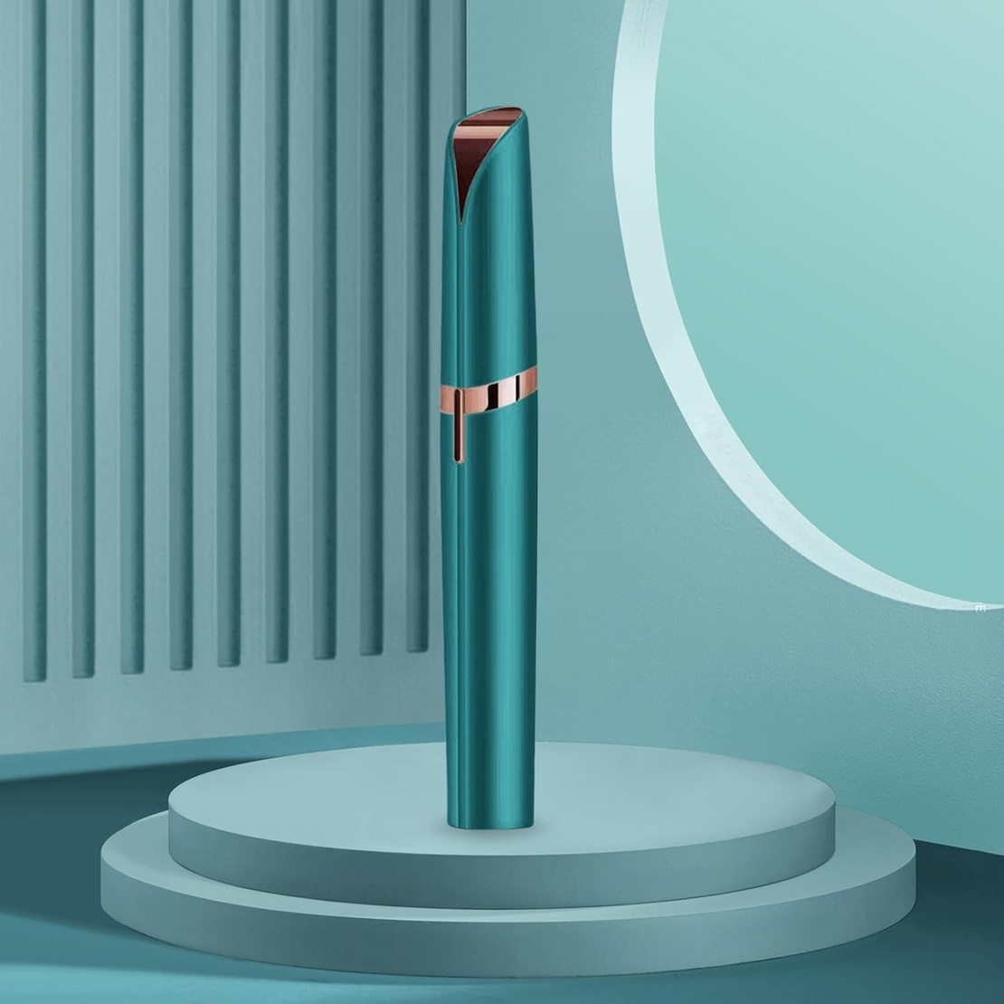 Trimmer Facial, Flippy, pentru Sprancene, Incarcare USB, 1.5 x 13 cm, din ABS, Verde