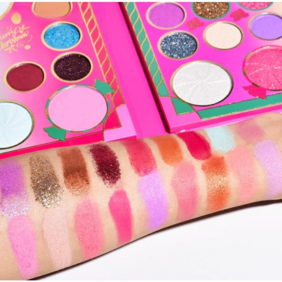 Set de Machiaj Kevin&Coco, 72 de Culori, Paleta de Farduri, Iluminatoare, Blush, Model Christmas Babe, Oglinda Glob, 25.5x20x1.7 cm, Multicolor