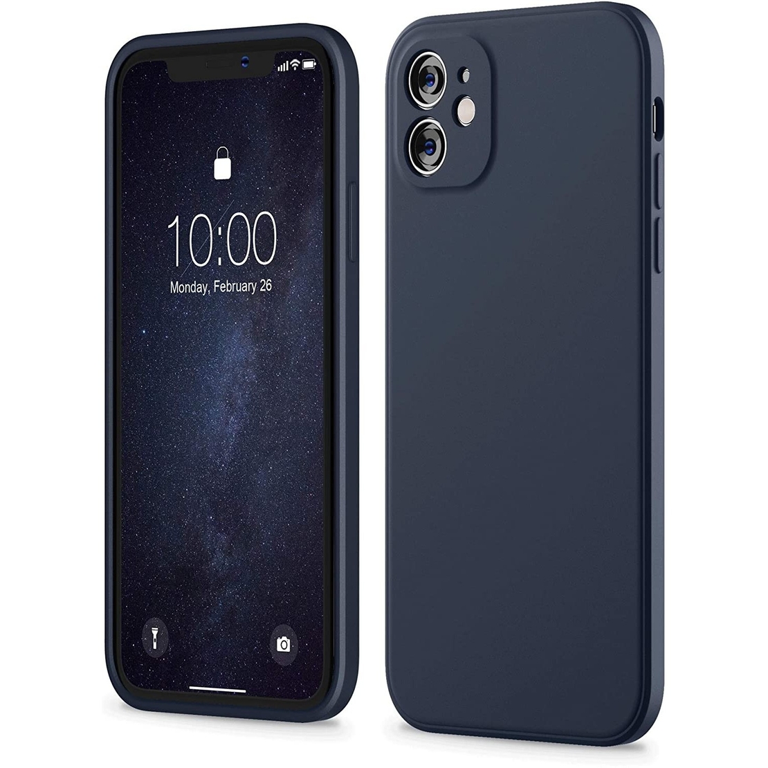 Husa protectie compatibila cu Apple iPhone 11 Liquid Silicone Case Albastru Inchis