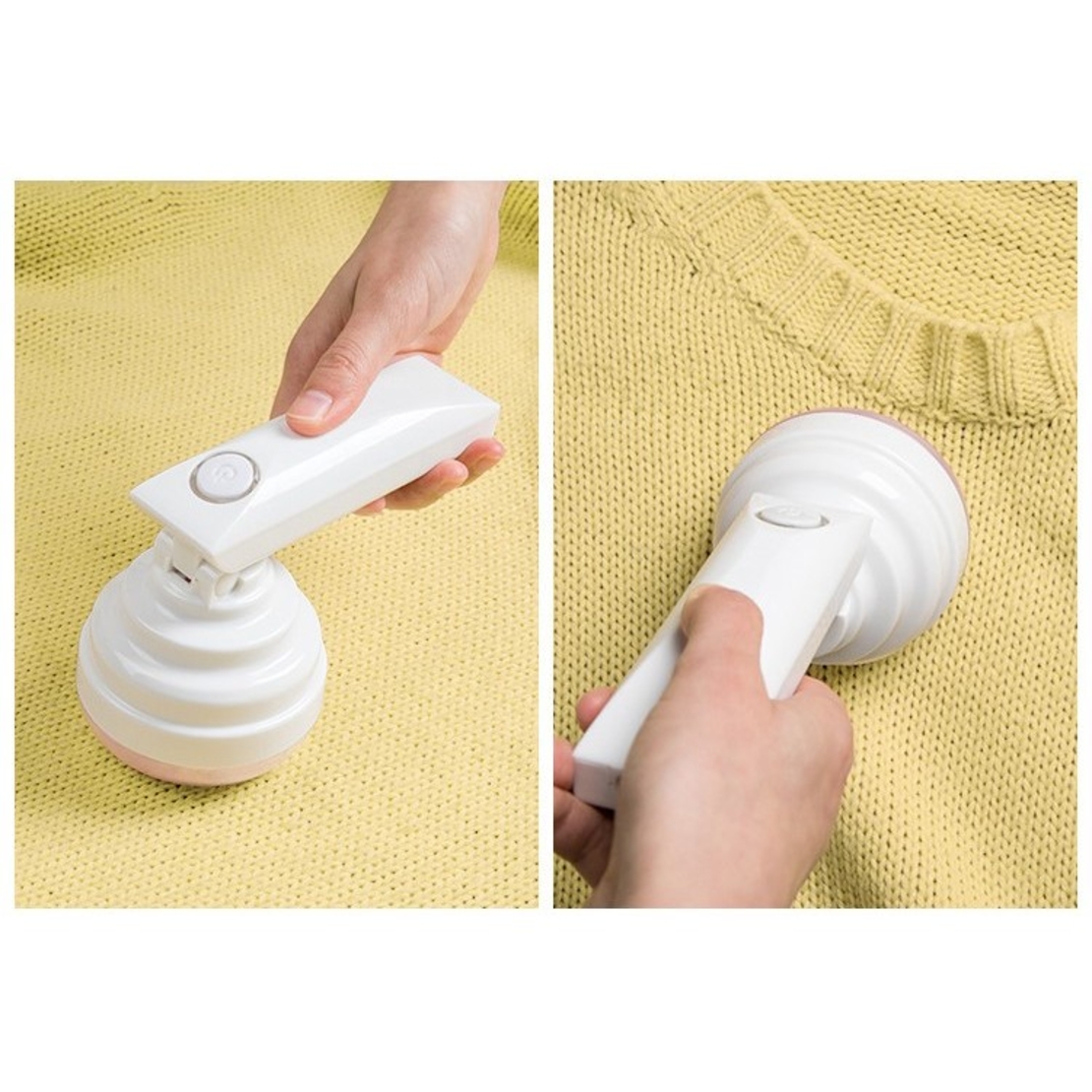 Aparat Pentru Curatat Scame, Par Si Praf, Flippy, Trimmer pentru Diferite Tipuri De Material, Cu Lame Din Otel Inoxidabil, Maner Flexibil, Incarcare Prin USB, 13x8 cm, Alb