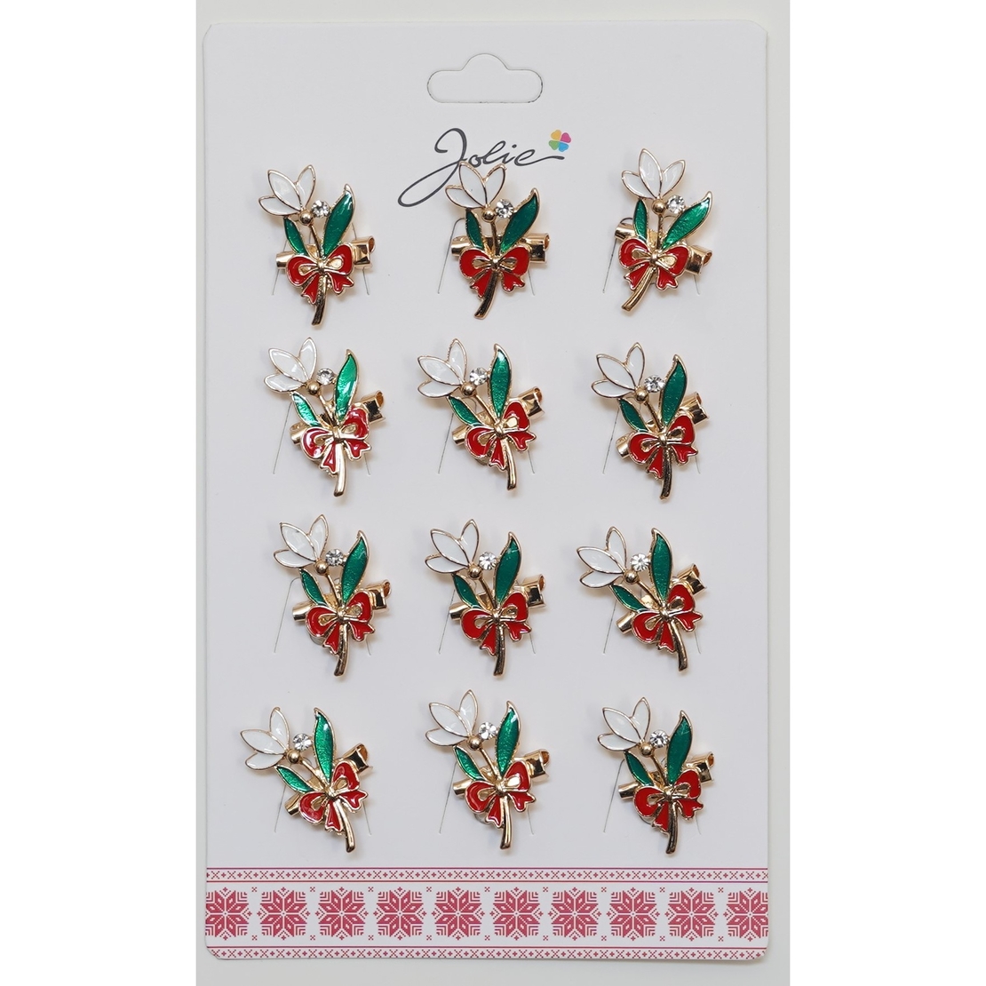 Set 12 Brose Martisor Primavara Floare cu Fundita
