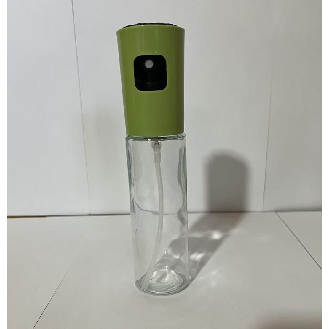 Pulverizator Ulei, Otet, Flippy, din Sticla, 100 ml, Reincarcabil, 18.3 x 4.3 cm, Masura 90 ml, Capac Mat, Verde