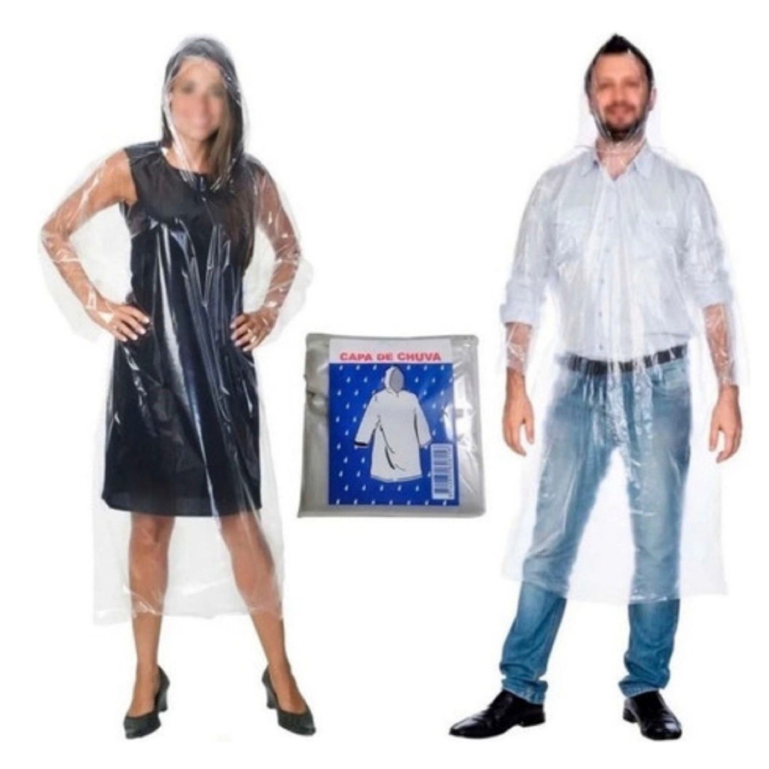 Pelerina de Ploaie, Flippy, pentru Adulti, 150 x 90 cm, Tip Poncho, Impermeabila, de Unica Folosinta, 30 g, Transparent