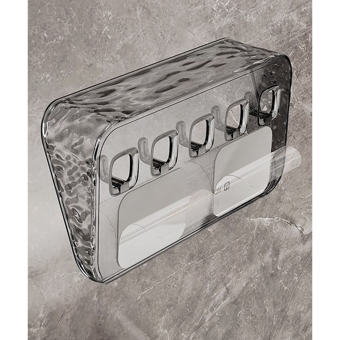 Raft de Depozitare cu Carlig, Flippy, Pentru Chei, Bijuterii, 20.3 x 4.6 x 10.3 cm, Gri