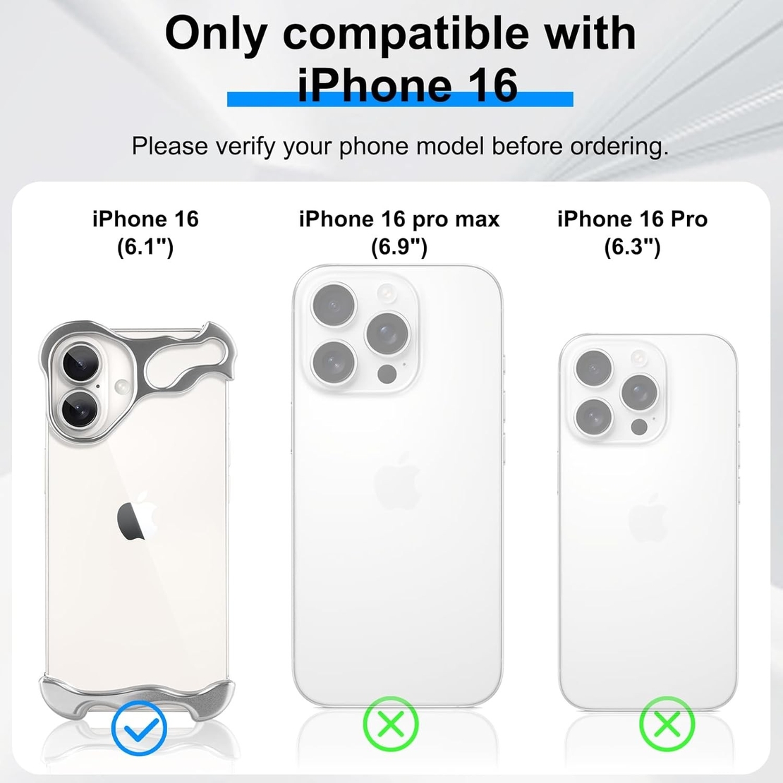 Husa Metalica Compatibila cu iPhone 16, Flippy, Protectie pentru Colturile Telefonului si Camera, Aliaj, Antisoc, Antizgariere, Argintiu
