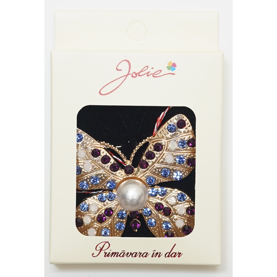 Martisor Brosa Medie, Multicolora, Dimensiune Brosa Aprox 5 cm, Material Metal, Model 8