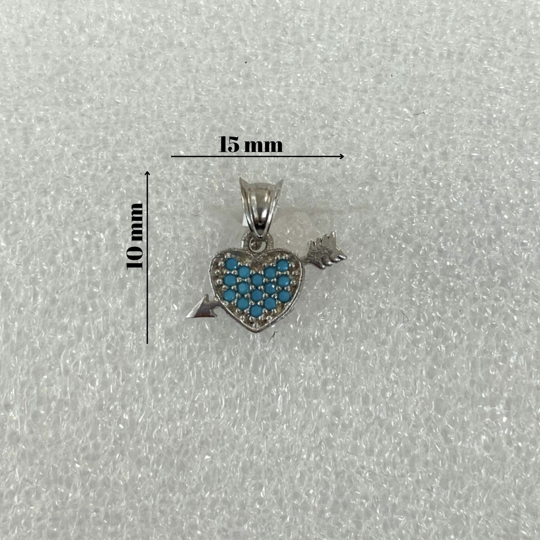 Pandantiv, Jolie Silver, Argint 925, Model Inima cu Sageata, 0.7 g, 10x15 mm