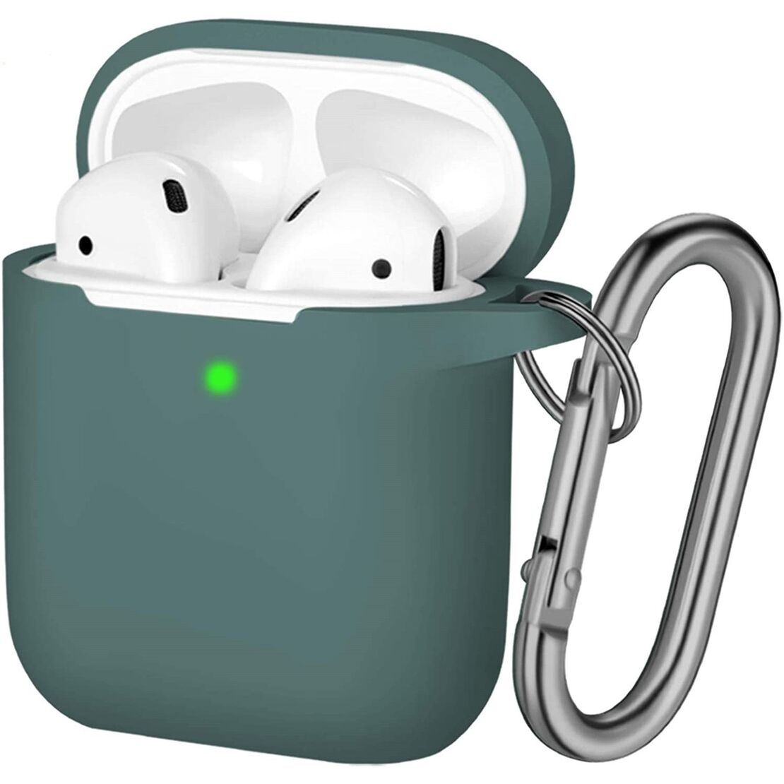 Husa AirPods cu Inel Prindere Verde Inchis