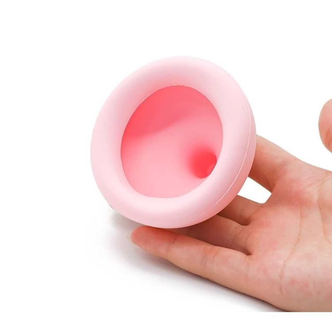 Dispozitiv Terapeutic Sputa, Flippy, Cupa pentru Terapie Toracica, Dispozitiv de Eructare, pentru Sugari si Copii, 7.5 x 6 cm, din Silicon, Roz