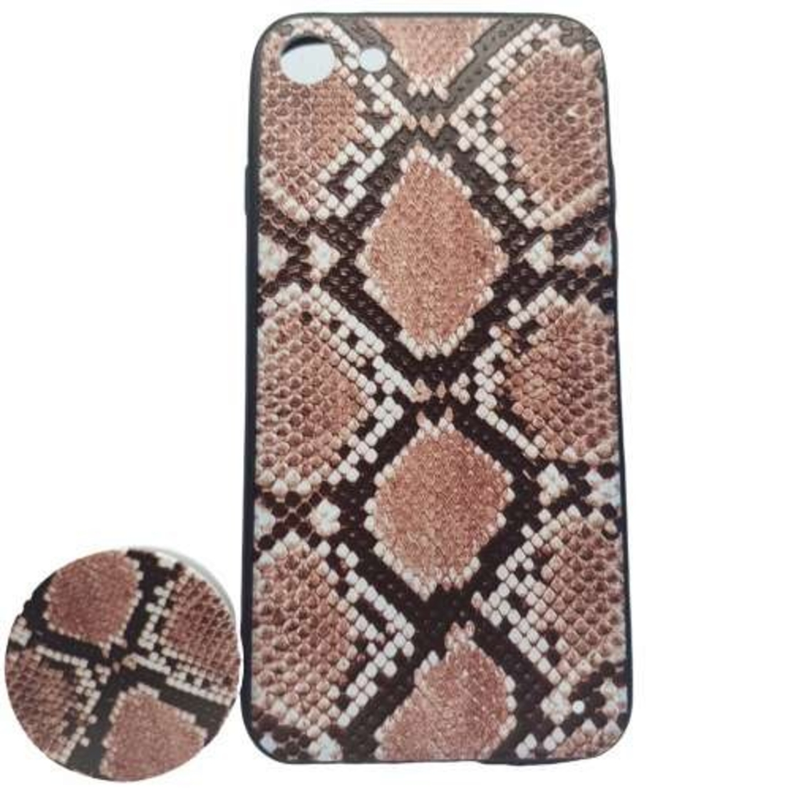 Husa Apple iPhone XS Max Multicolor Model Sarpe 2 Popsocket inclus