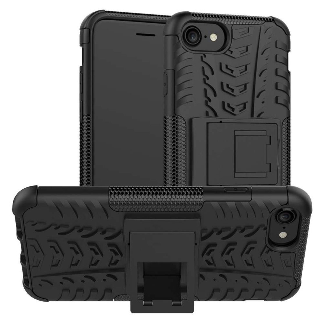 Husa de protectie Flippy pentru Apple iPhone SE 2020 Defender Model 3 cu Suport, Negru