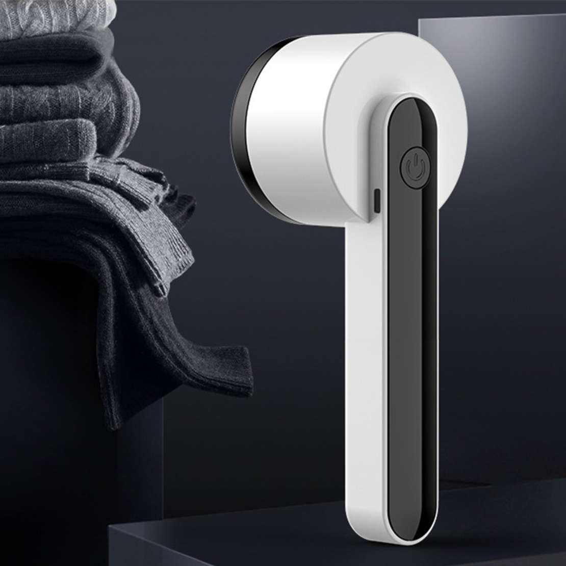 Aparat Pentru Curatat Scame, Par Si Praf, Flippy, Trimmer pentru Diferite Tipuri De Material, Cu Lame Din Otel Inoxidabil, Maner Ergonomic, Incarcare Prin USB, Alb