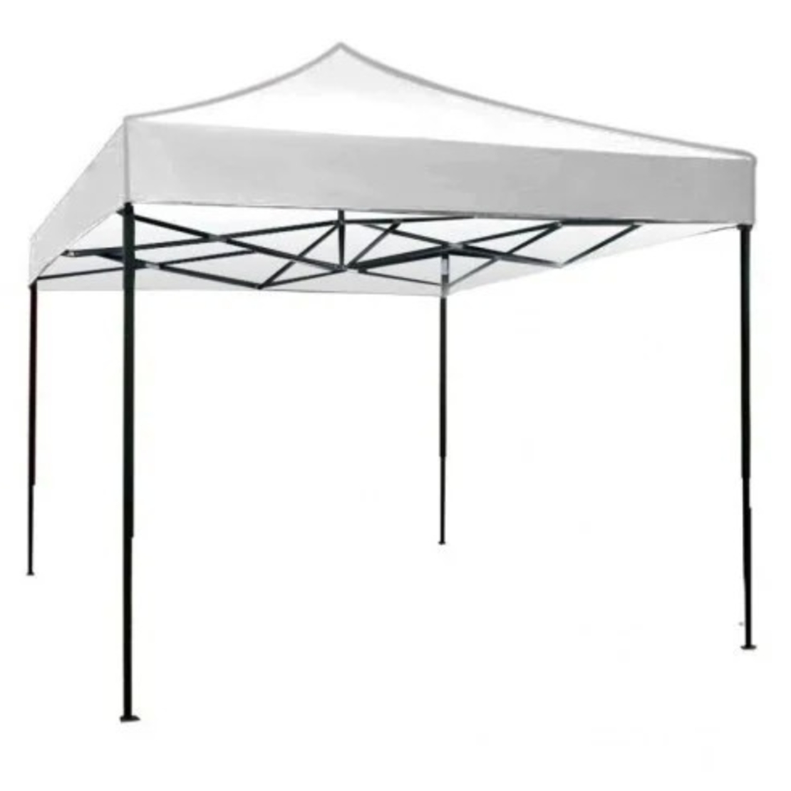 Cort pliabil pentru Evenimente, cadru metalic pentru curte si gradina, 2x2 m, Alb, Flippy