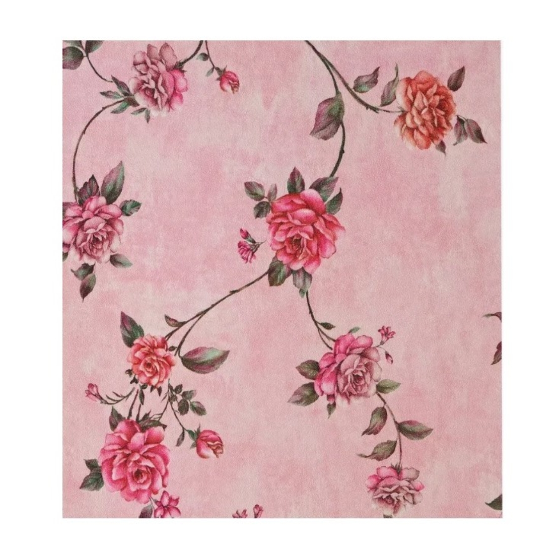 Rola Autoadeziva pentru Perete, Flippy, din Panza, 10 m, Rezistenta la Umezeala, 2.5 mm Grosime, Model Trandafiri, Roz