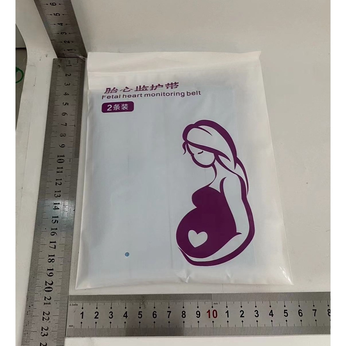 Set 2 Centuri de Monitorizare a Ritmului Cardiac Fetal, Flippy, Material Moale si Elastic, 6 x 130 cm, Albastru