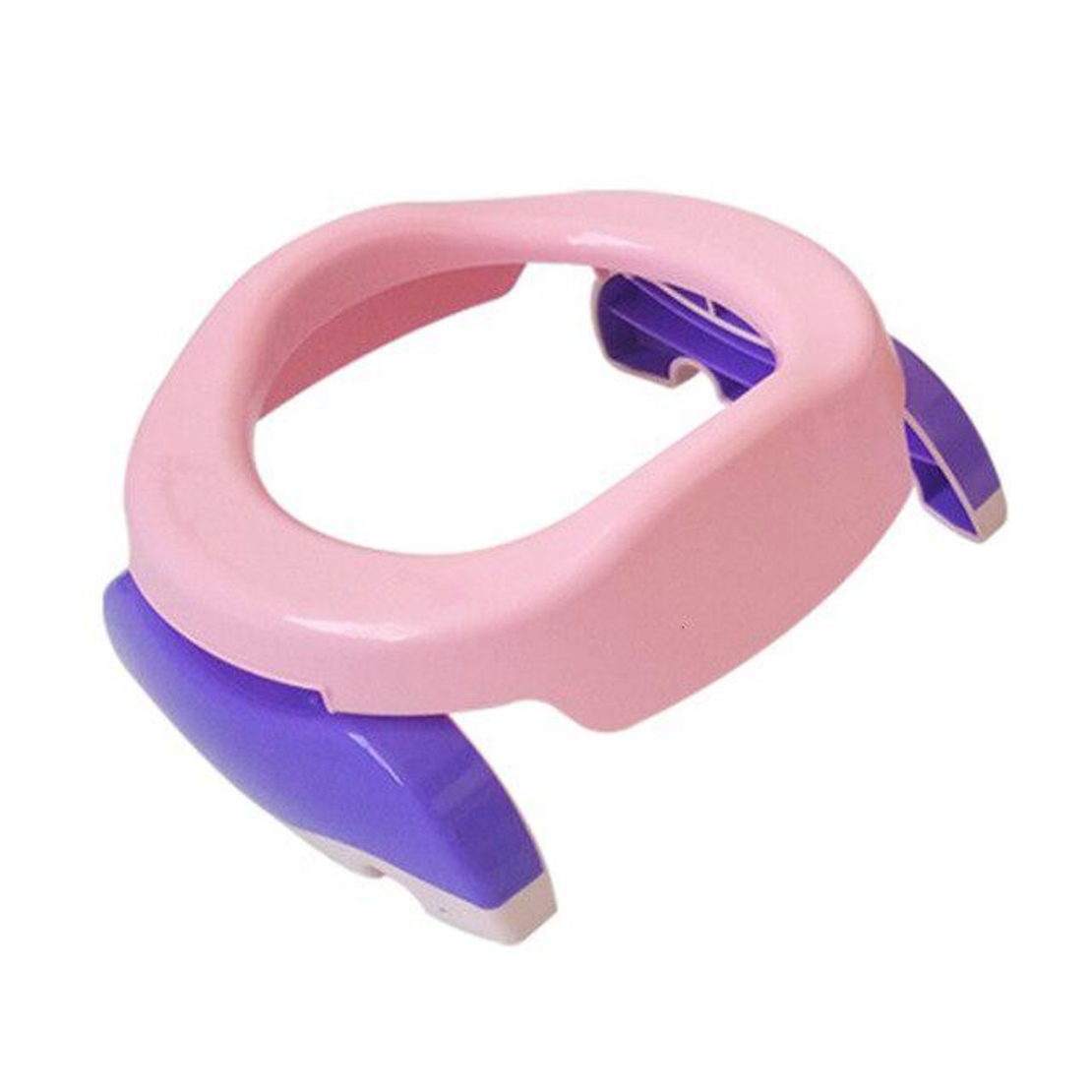 Olita Portabila 2 in 1, Flippy, Olita + Capac de Toaleta, din Plastic, Diametru 21 cm, Roz