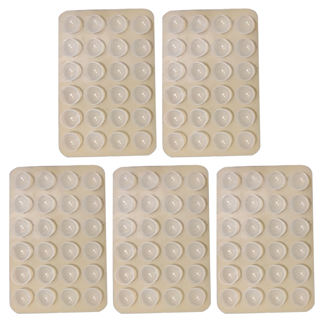 Suport Adeziv Universal, Flippy, pentru Telefon/Tableta, cu 24 Ventuze, potrivit pentru Tik-Tok/Selfie/Vizionare Video, din Silicon, 8 x 5.5 x 1 cm, Transparent