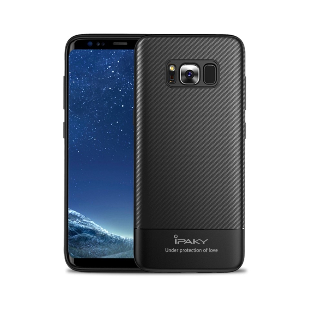 Husa Samsung Galaxy S8 IPAKY Carbon Fiber Negru
