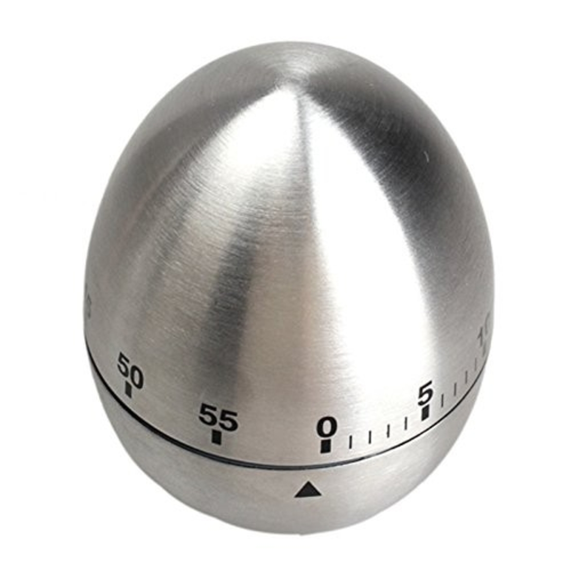 Cronometru de Bucatarie, Flippy, Mecanic, Forma de Ou, din Otel Inoxidabil, 60 min Timer, 8 x 6 cm, Argintiu