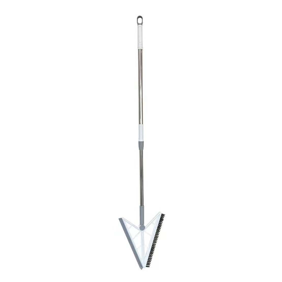 Matura Telescopica, Flippy, cu Doua Capete - Perie/Racleta 23 cm, Lungime 110 cm, din Plastic/Otel/Silicon, Gri