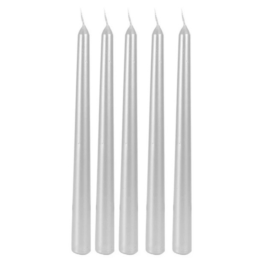 Lumanare Decorativa, Flippy, pentru Masa, 25 cm, din Parafina, fara Fum, Ardere 7.5h, Argintiu