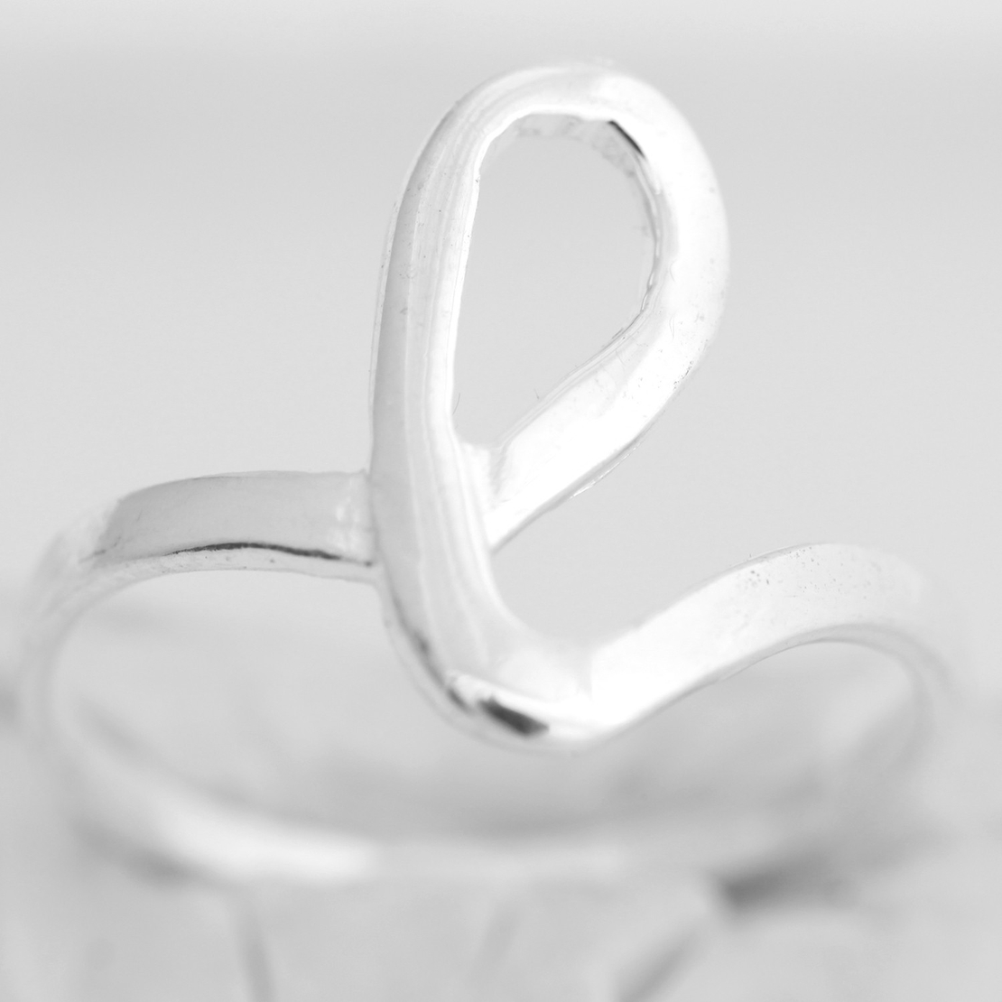 Inel din Argint 925 cu model de forma literei L, marimea 49