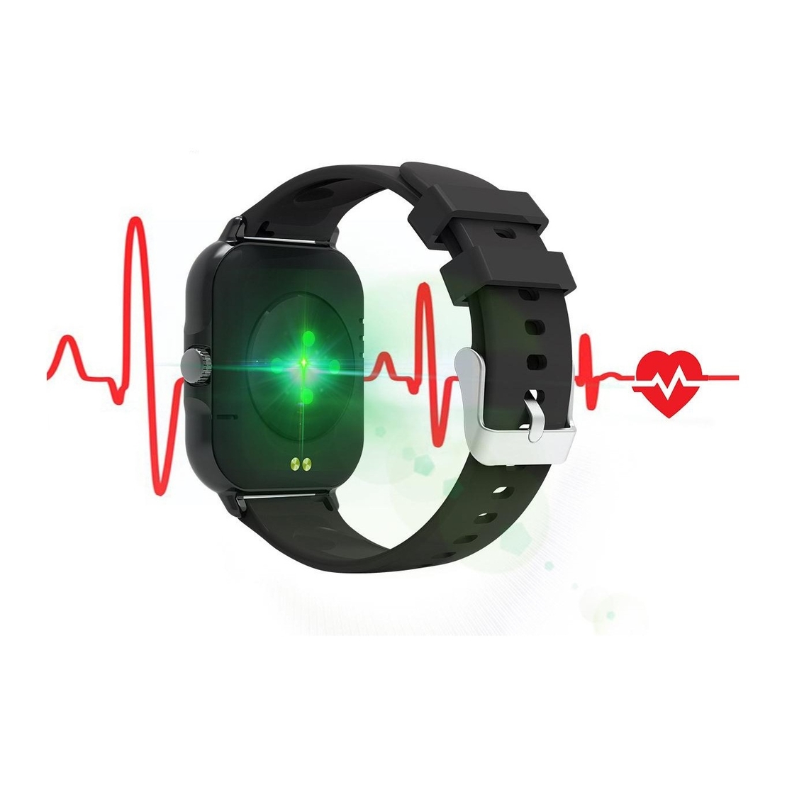 Ceas Smartwatch, Flippy, Editia H15, Apeluri Bluetooth, Afisaj 1.81 inch, Rezolutie 240 x 284, Puls, Siri, Baterie 180 mAh, Negru