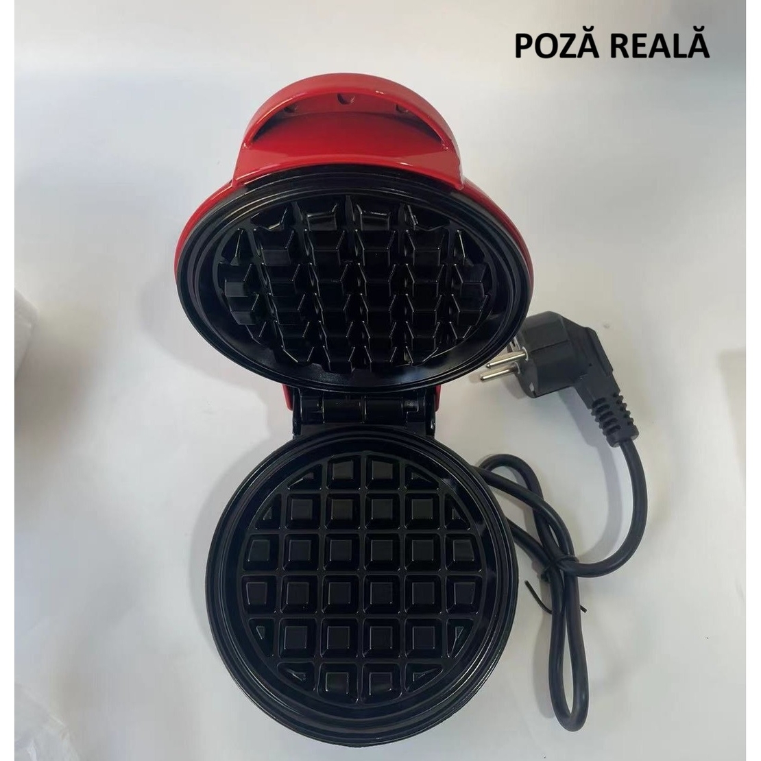 Mini Aparat de Vafe, Flippy, Multifunctional, Pentru Casa si Calatorii, Compact, Usor de Transportat si Depozitat, 18x14.5x9.3 cm, Rosu