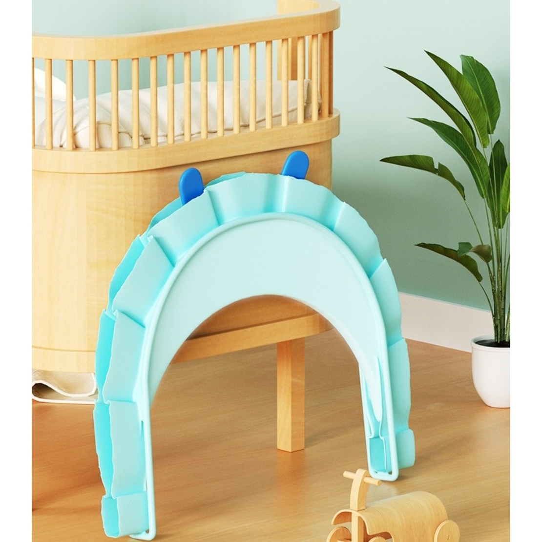 Husa Anti-Tantari, Flippy, Pliabila, Protectie 360 Grade, Parasolar, 0-1 An, 60 x 55 x 5 cm, Albastru