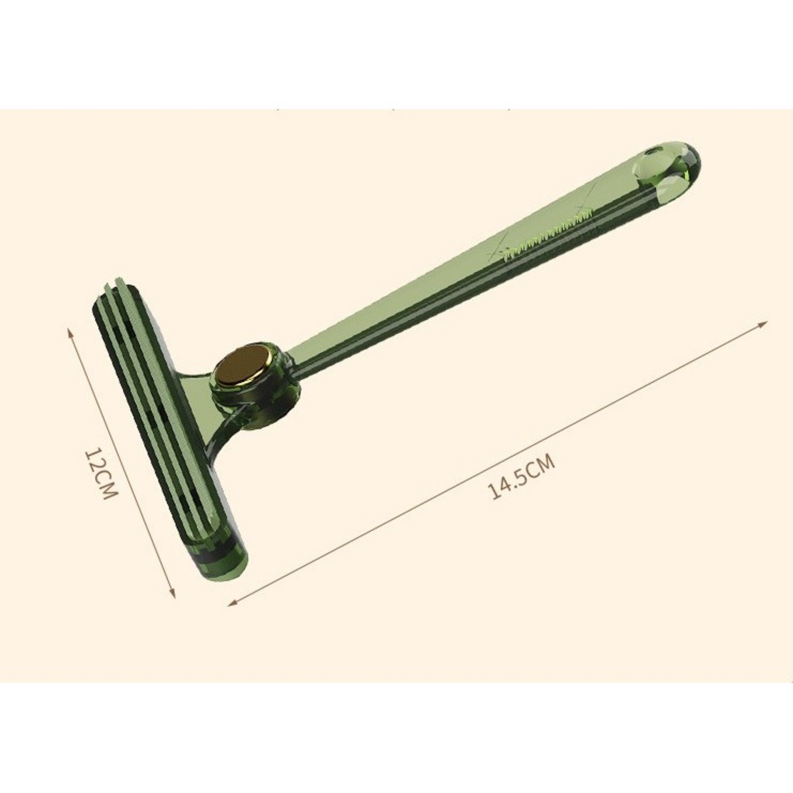 Perie de Indepartare a Scamelor, Flippy, pentru Haine si Par de Animale, cu Doua Fete, Manual, Multifunctional, 12x14.5 cm, Accesoriu pentru Casa, Verde