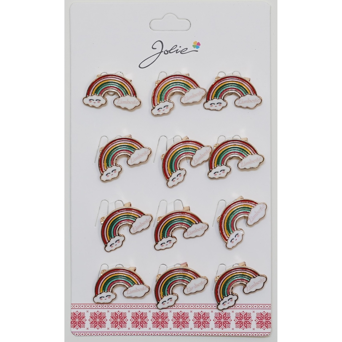 Set 12 Brose Martisor pentru Copii Curcubeu Zambeste