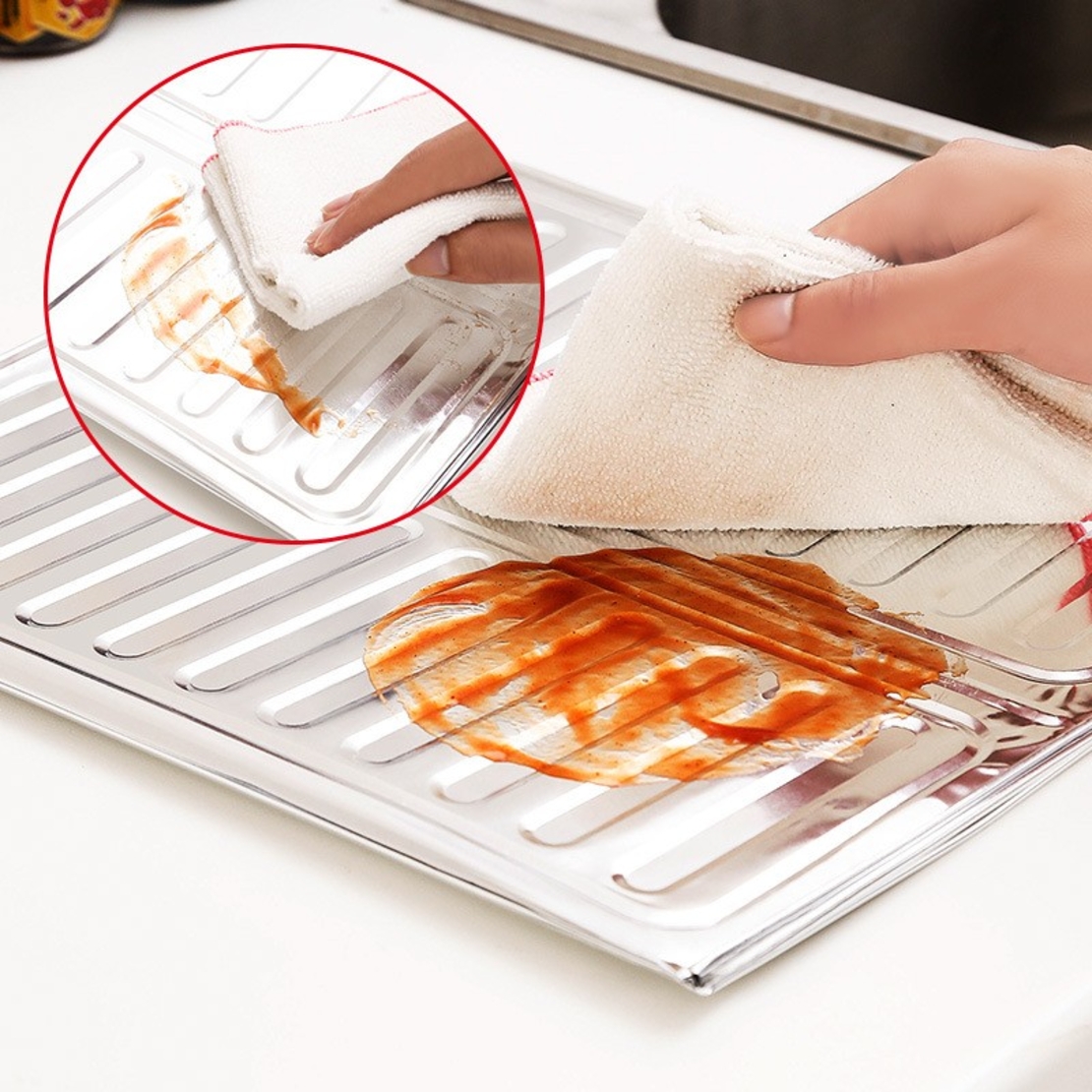 Placa de Protectie pentru Aragaz, Flippy, din Aluminiu, Placa de Protectie Anti Stropi, Pliabila, Usor de Curatat, 32.5 x 84 cm, Gri